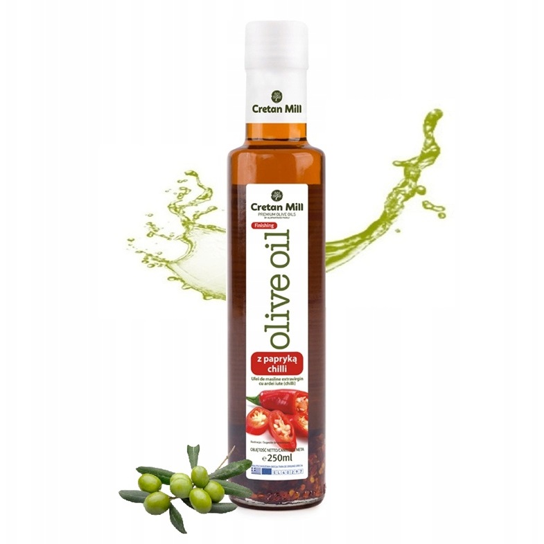 Oliwa Extra Virgin z greckiej wyspy Kreta Cretan papryka chilli 250ml